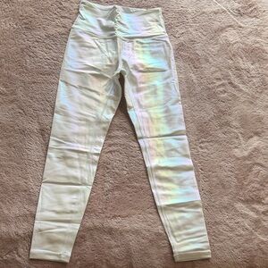 Zyia White Iridescent Leggings